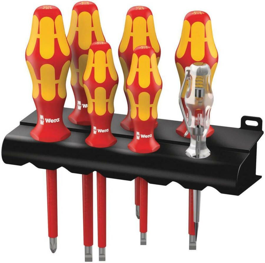 Wera 160 i 7 Schroevendraaierset Kraftform Plus Serie 100 + Spanningszoeker + Houder 7 -delig 1 stuk(s) 05006147001
