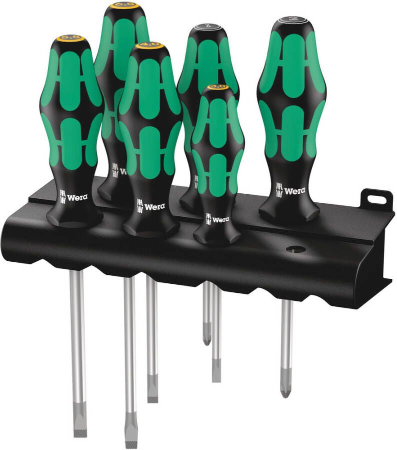 Wera 334 355 6 Schroevendraaierset Kraftform Plus Lasertip + Houder 6 -delig 1 stuk(s) 05105656001