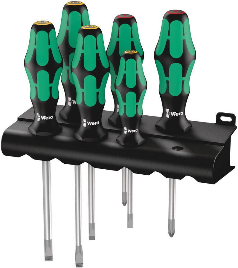 Wera 334 6 Schroevendraaierset Kraftform Plus Lasertip + Houder 6 -delig 1 stuk(s) 05105650001