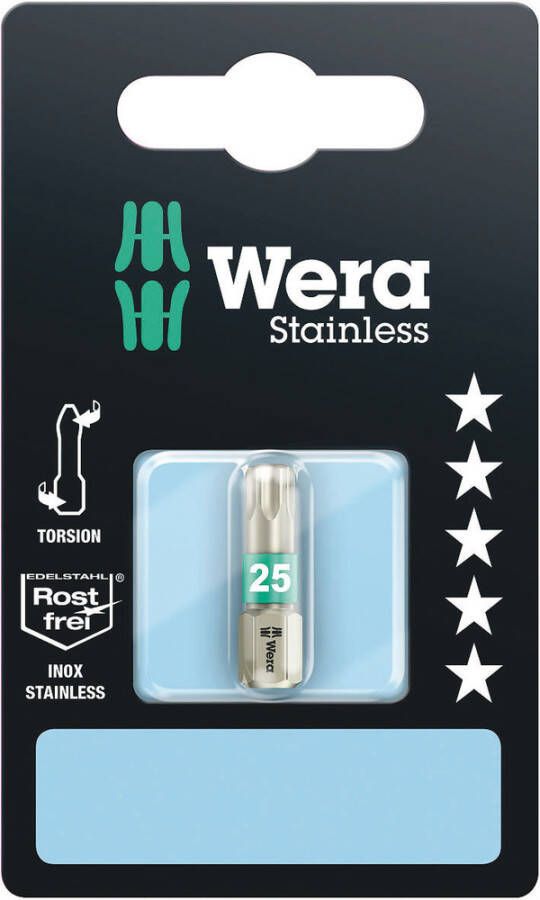 Wera 3867 1 TS SB TORX Bits RVS TX 30 x 25 mm 1 stuk(s) 05073625001