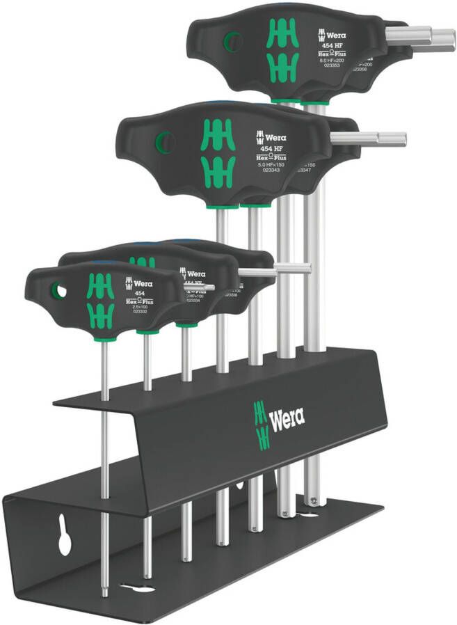 Wera 454 7 HF Set 2 | T-Greep set Binnenzeskant | Hex-Plus met vasthoudtfunktie | 7-delig 05023453001