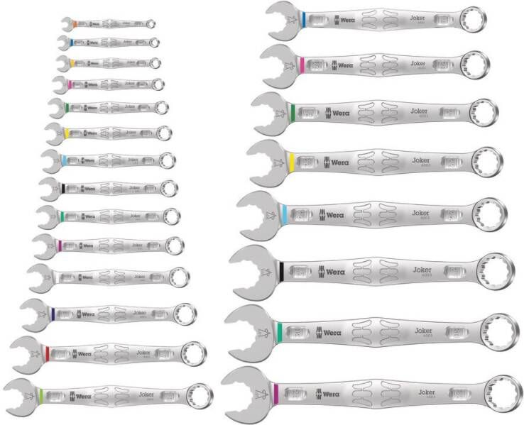 Wera 6003 Joker 22 set 1 | Ringsteeksleutel-set | 22-delig 05020232001