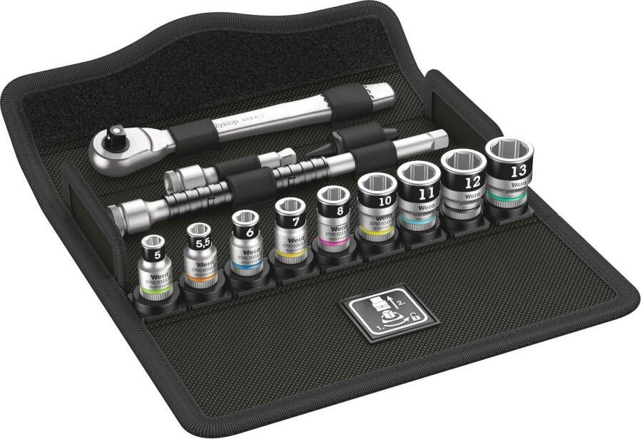 Wera 8100 SA 12 HF Zyklop Metal-ratelset omschakelpal 1 4"-aandrijving metrisch 13-delig 1 stuk(s) 05003756001