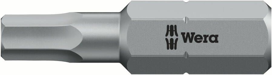 Wera 840 1 Z Zeskant BO Bits met Boring 2.0 mm x 25 mm 1 stuk(s) 05056341001