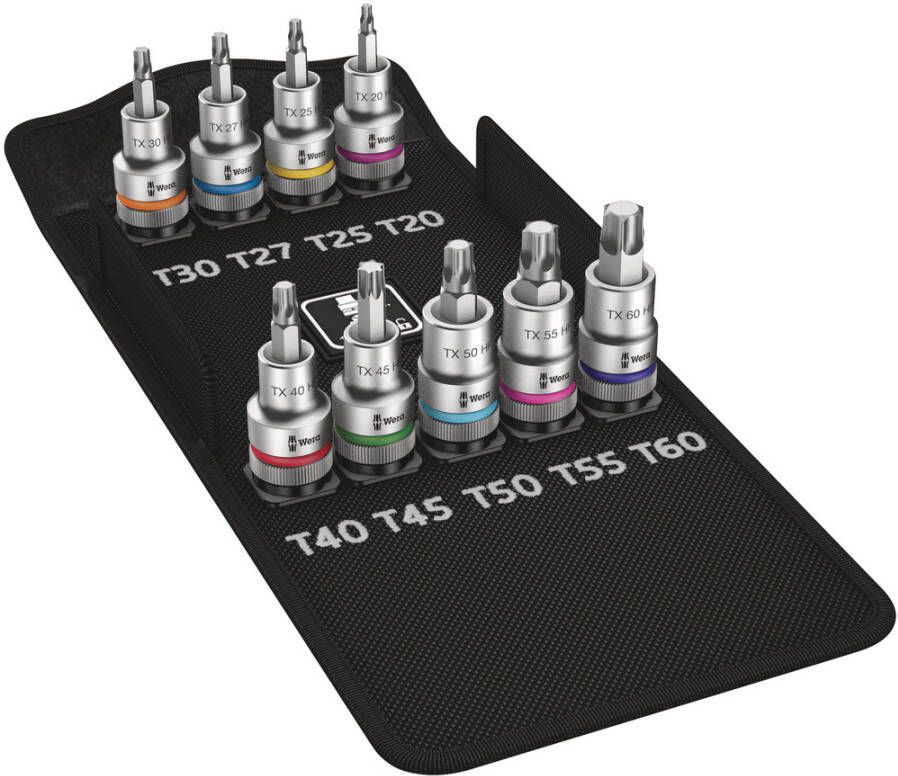 Wera 8767 HMC HF 1 Zyklop Bit-doppen-set TORX met vasthoudfunctie 9 -delig 1 stuk(s)