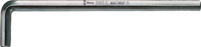 Wera 950 L Stiftsleutel Metrisch Verchroomd Hex-Plus 2.0 mm 10 stuk(s) 05021605001