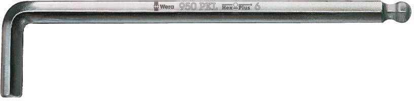 Wera 950 PKL Stiftsleutel Metrisch Verchroomd Hex-Plus 4.0 mm 10 stuk(s)