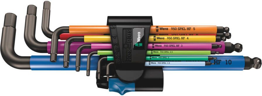 Wera 950 SPKL 9 SM HF Multicolour Stiftsleutelset metrisch BlackLaser met vasthoudfunctie 9 -delig 1 stuk(s) 05022210001