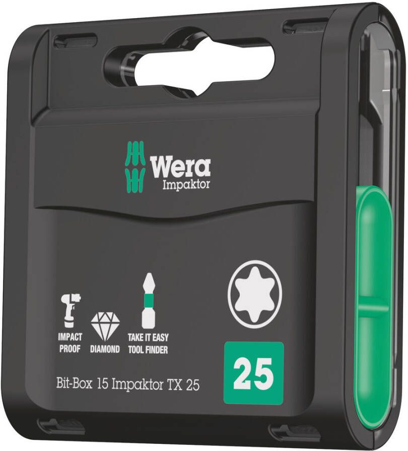 Wera Bit-Box 15 Impaktor TX 25 15-delig 1 stuk(s) 05057775001