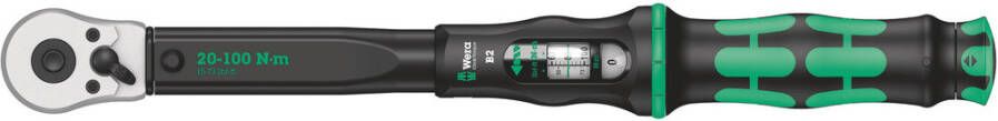 Wera Click-Torque B 2 draaimomentsleutel met omschakelratel 3 8 duim 20 100 Nm 1 stuk(s) 05075611001