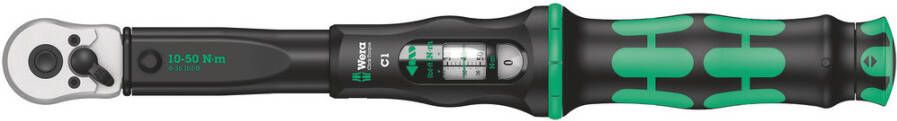 Wera Click-Torque C 1 draaimomentsleutel met omschakelratel 1 2 duim 10 50 Nm 1 stuk(s) 05075620001