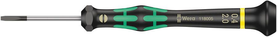 Wera 2035 Kraftform Micro Zaagsnede Schroevendraaier 0.40 x 2.0 x 40 mm 1 stuk(s) 05118005001