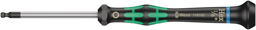 Wera 2052 Kraftform Micro Zeskant-Kogelkop Schroevendraaier 1 8 duim x 60 mm 1 stuk(s) 05118103001
