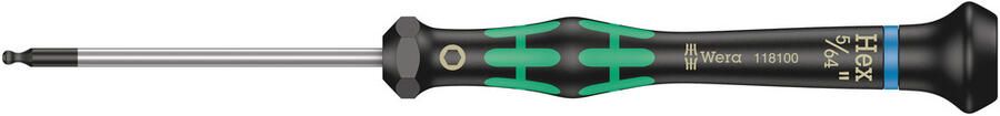 Wera 2052 Kraftform Micro Zeskant-Kogelkop Schroevendraaier 5 64 duim x 60 mm 1 stuk(s) 05118100001