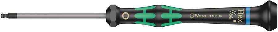 Wera 2052 Kraftform Micro Zeskant-Kogelkop Schroevendraaier 7 64 duim x 60 mm 1 stuk(s) 05118106001 - Foto 1