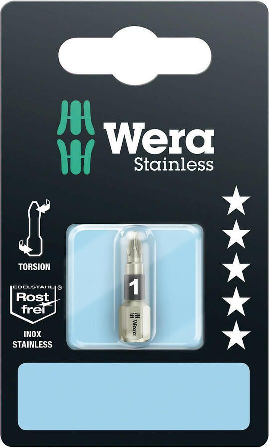 Wera 3855 1 TS Bits Pozidriv RVS PZ 1 x 25 mm 1 stuk(s) 05073613001