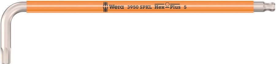 Wera 3950 SPKL Multicolour Stiftsleutel metrisch RVS 5 0 x 154 mm 1 stuk(s) 05022665001