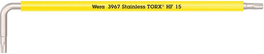 Wera 3967 SXL HF TORX Stiftsleutel Multicolour met vasthoudfunctie lang RVS TX 15 x 123 mm 05022683001