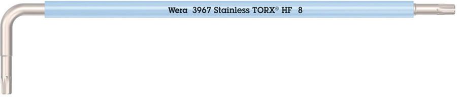 Wera 3967 SXL HF TORX Stiftsleutel Multicolour met vasthoudfunctie lang RVS TX 8 x 90 mm 05022680001