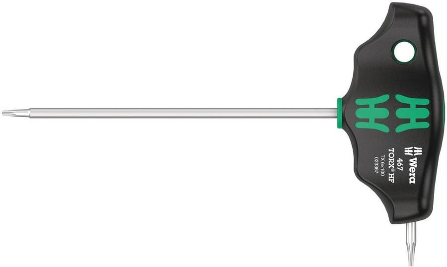 Wera 467 TORX HF T-greep-schroevendraaier met vasthoudfunctie TX 6 x 100 mm 05023367001