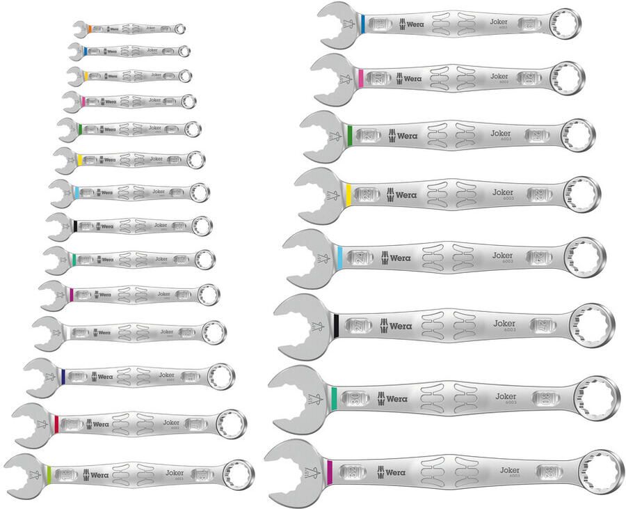 Wera 6003 Joker 22 set 1 | Ringsteeksleutel-set | 22-delig 05020232001
