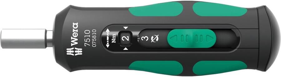 Wera 7510 Kraftform Safe-Torque Speed draaimomentschroevendraaier 1-3 Nm 1 4" x 1 0 Nm x 1 5 Nm x 2 0 Nm x 2 5 Nm x 3 0 Nm x 147.5 mm 05075810001