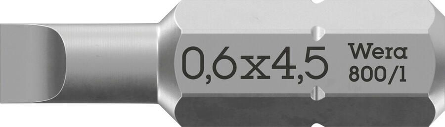 Wera 800 1 Z Sleufschroeven Bits 0.6 x 4.5 x 25 mm 1 stuk(s) 05072055001