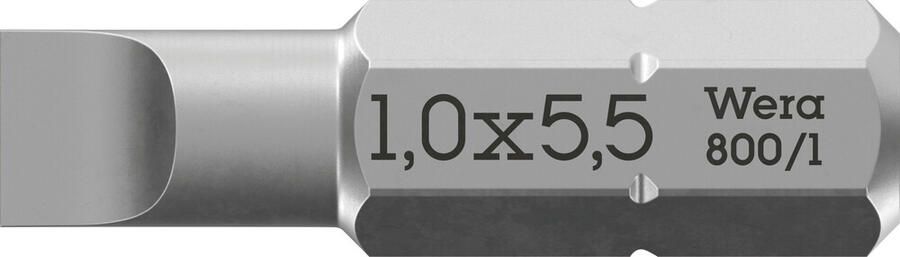 Wera 800 1 Z Sleufschroeven Bits 1.0 x 5.5 x 25 mm 1 stuk(s) 05072059001 - Foto 2