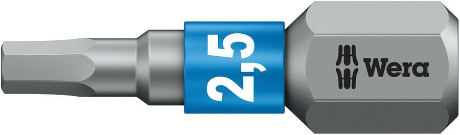 Wera 840 1 BTZ Zeskant Bits 2 5 x 25 mm 1 stuk(s) 05056682001