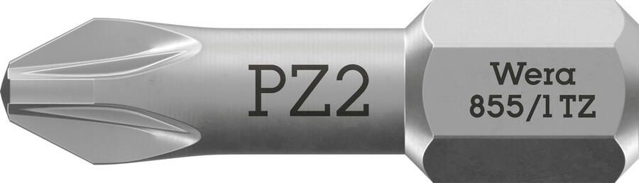 Wera 855 1 TZ Bits Pozidriv PZ 2 x 25 mm 1 stuk(s) 05056815001 - Foto 4