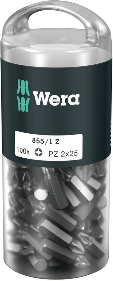 Wera 855 1 Z Bits Pozidriv PZ 2 x 25 mm (100 Bits pro Box) 1 stuk(s) 05072444001