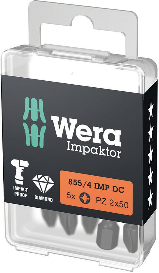 Mtools SCHROEFBIT Impactor POZIDRIVE KRUISKOP PZ2 WERA -851 4 IMP DC BIT |
