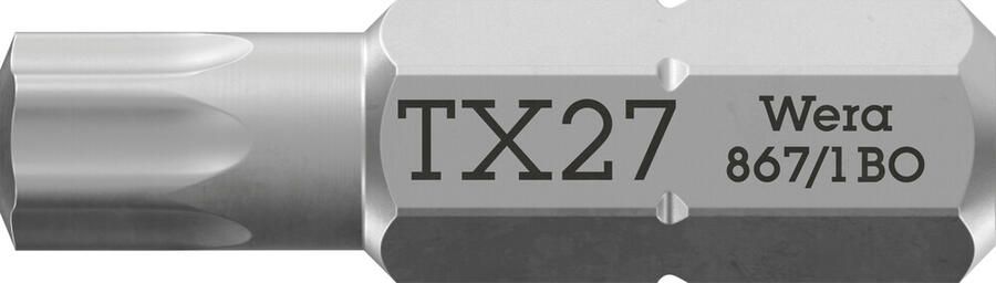 Wera 867 1 Z TORX BO Bits met Boring TX 27 x 25 mm 1 stuk(s) 05066520001