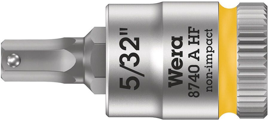 Wera 8740 A HF Binnenzeskant Zyklop Bitdop met 1 4"-aandrijving met vasthoudfunctie 5 32" 1 stuk(s) 05003385001