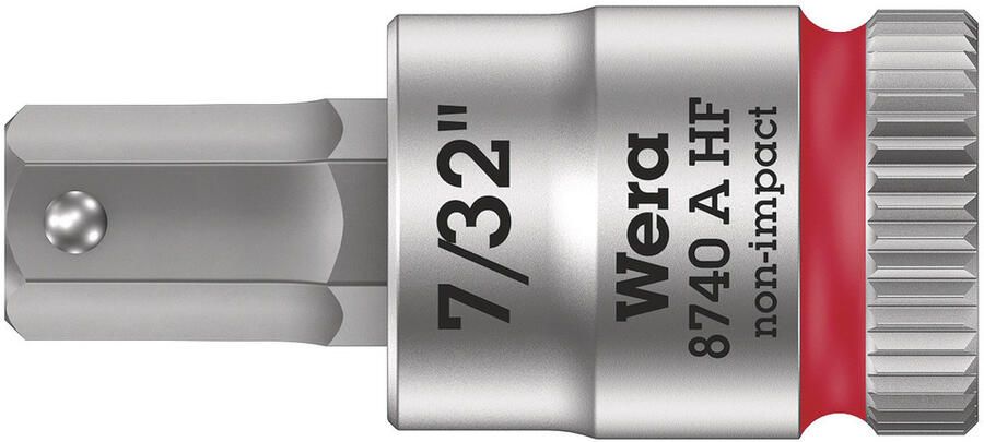 Wera 8740 A HF Binnenzeskant Zyklop Bitdop met 1 4"-aandrijving met vasthoudfunctie 7 32" 1 stuk(s) 05003387001