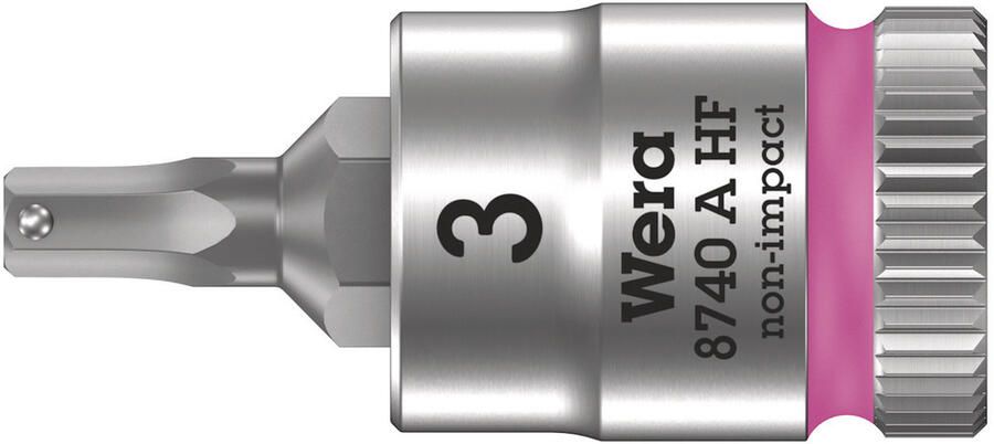 Wera 8740 A HF Zyklop Bit dop-combinatie met Vasthoudfunctie met 1 4" Aandrijving 3 0 x 28 mm 1 stuk(s) 05003332001
