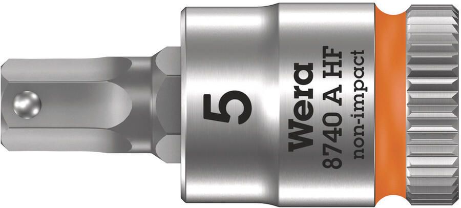 Wera 8740 A HF Zyklop Bit dop-combinatie met Vasthoudfunctie met 1 4" Aandrijving 5.0 x 28 mm 1 stuk(s) 05003335001