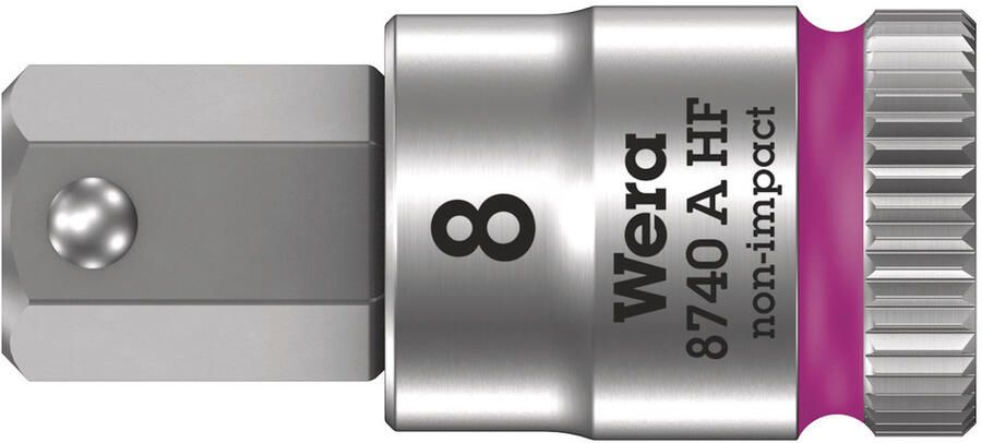 Wera 8740 A HF Zyklop Bit dop-combinatie met Vasthoudfunctie met 1 4" Aandrijving 8 0 x 28 mm 1 stuk(s) 05003339001