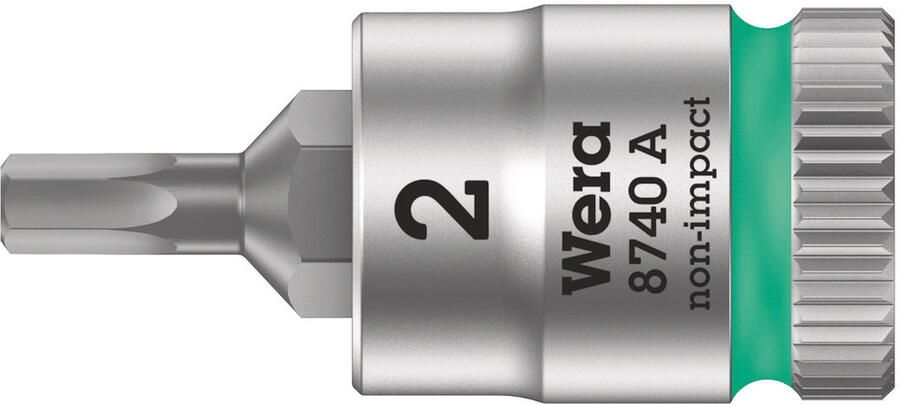 Wera 8740 A Zyklop Bit dop-combinatie met Vasthoudfunctie met 1 4" Aandrijving 2 0 x 28 mm 1 stuk(s) 05003330001