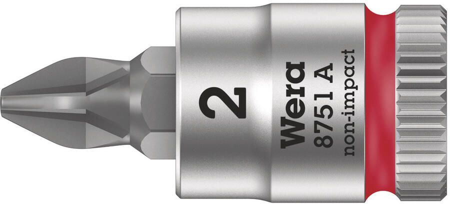Wera 8751 A Zyklop Bit dop-combinatie met 1 4" Aandrijving PH 2 x 28 mm 1 stuk(s) 05003351001