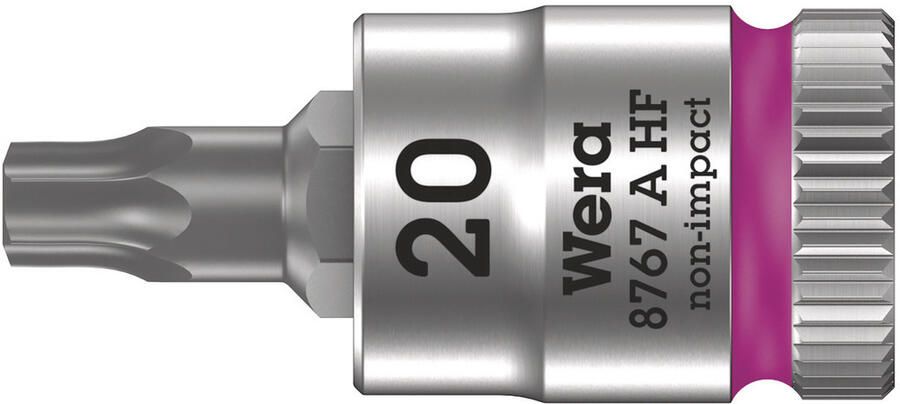 Wera 8767 A HF TORX Zyklop Bit dop-combinatie met 1 4" Aandrijving met Vasthoudfunctie TX 20 x 28 mm 1 stuk(s) 05003364001