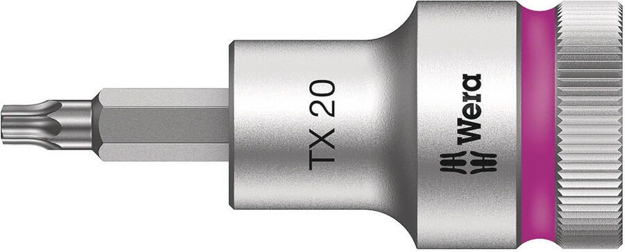Wera 8767 C HF TORX Zyklop Bit dop-combinatie met 1 2" Aandrijving met Vasthoudfunctie TX 20 x 60 mm 1 stuk(s) 05003830001