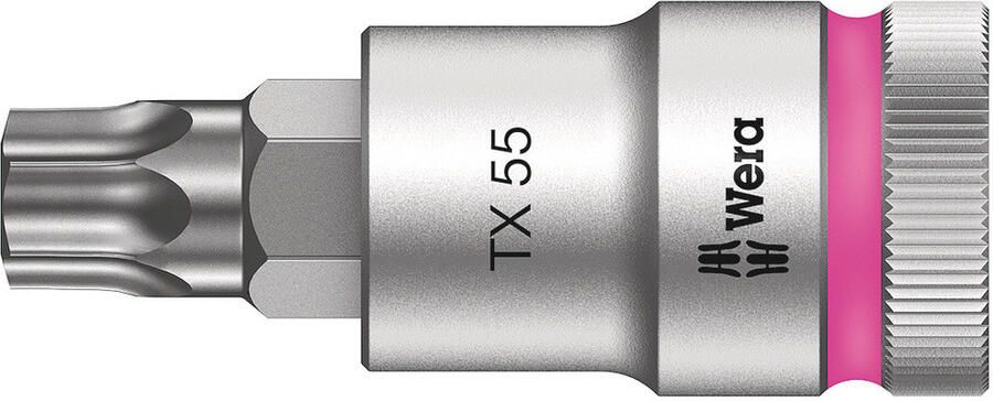 Wera 8767 C HF TORX Zyklop Bit dop-combinatie met 1 2" Aandrijving met Vasthoudfunctie TX 55 x 60 mm 1 stuk(s) 05003837001