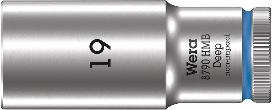 Wera 8790 HMB Deep Hand- en Machinedop met 3 8"-aandrijving 19 x 64 mm 05004541001