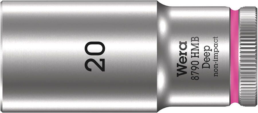 Wera 8790 HMB Deep Hand- en Machinedop met 3 8"-aandrijving 20 x 64 mm 05004542001