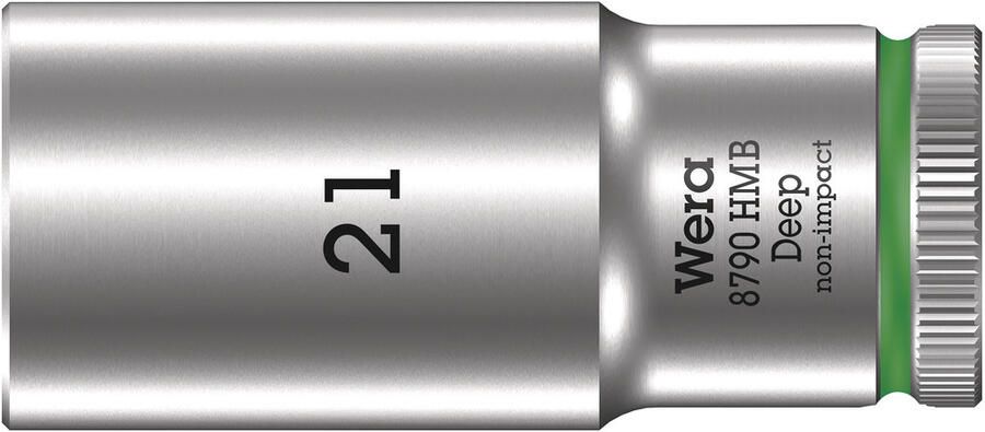 Wera 8790 HMB Deep Hand- en Machinedop met 3 8"-aandrijving 21 x 64 mm 05004543001