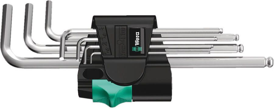 Wera 950 PKL 7 SM N Stifsleutelset metrisch verchroomd 7-delig 1 stuk(s) 05022181001