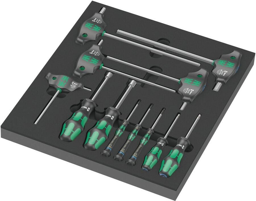 Wera 9713 Schuimrubberen inzetstuk met Hex schroevendraaiers Set 1 12-delig 05150104001