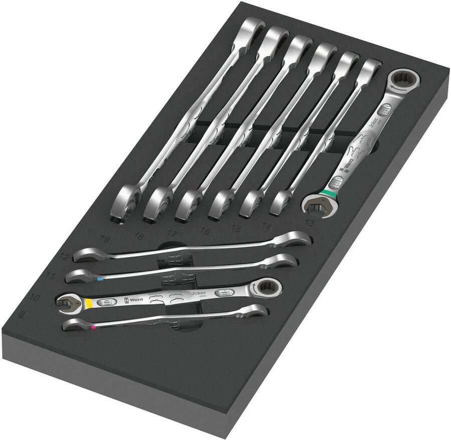 Wera 9730 Schuimrubberen inzetstuk met 6000 Joker Set 1 11-delig 05150120001