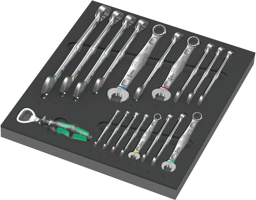 Wera 9731 Schuimrubberen inzetstuk met 6003 Joker Set 1 19-delig 05150121001